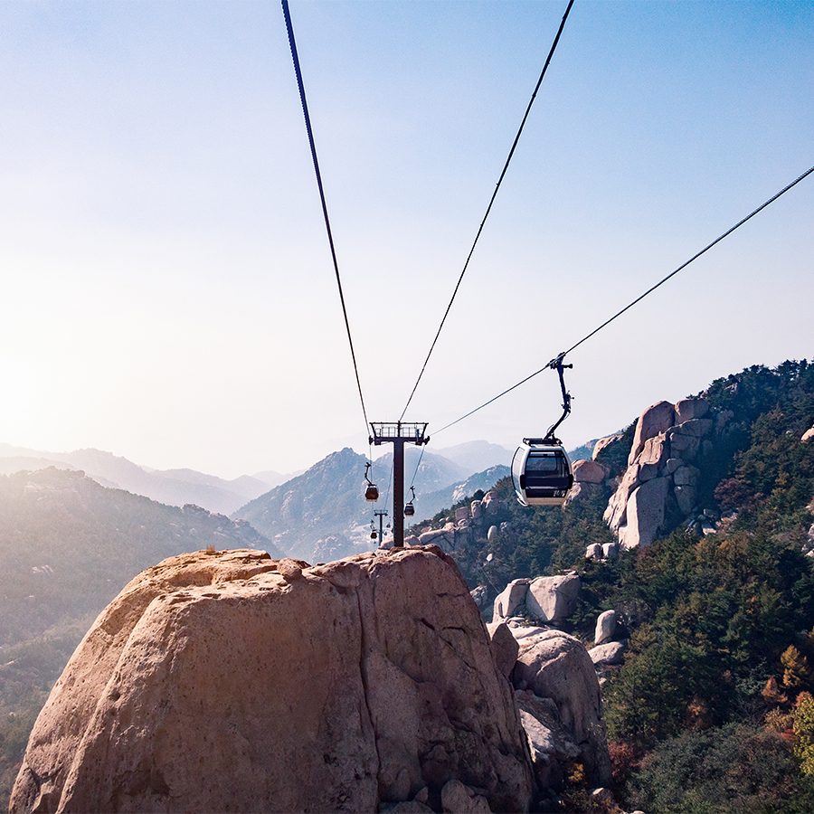 Laoshan Mountain in Qingdao gondola